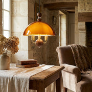 Lanterne suspendue médiévale Sunset Afterglow avec abat-jour en acrylique français pour salle à manger et hall d'entrée